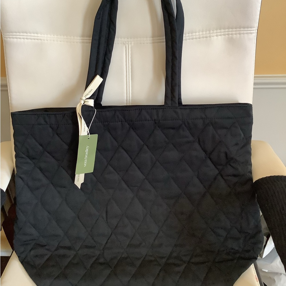 Vera Bradley Black Quilted Tote